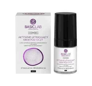 BasicLab Copperis крем для кожи вокруг глаз с активным лифтингом на ночь 18 мл
