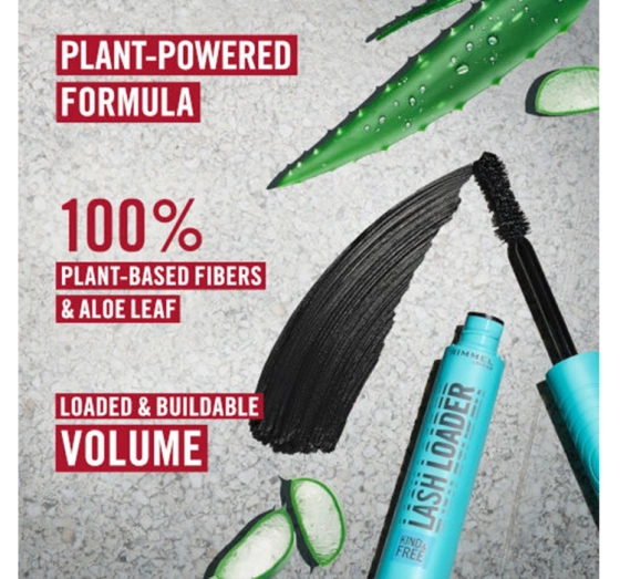 Rimmel Lash Loader веганская тушь для объема ресниц 001 Black 9,5мл 001 Black 9,5мл