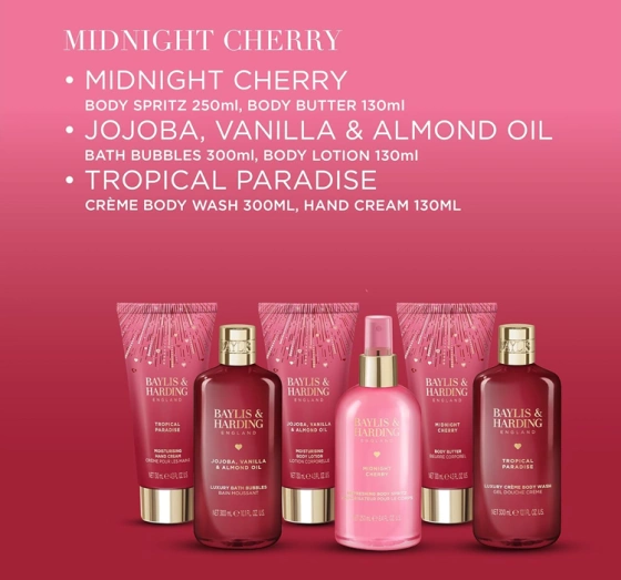 Baylis & Harding Luxury Collection подарочный набор: пена для ванны 300 мл + бальзам 130 мл + спрей 250 мл + масло для тела 130 мл + крем для рук 130 мл + гель для душа 300 мл