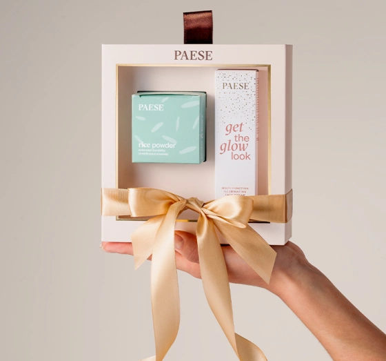 Paese All About The Base 02 подарочный набор для макияжа крем-база под макияж The Glow Look 30 мл + рисовая пудра 10 г