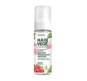 Sessio Hair Vege Cocktail шампунь-пінка для об'єму волосся Малина Базилік 175г