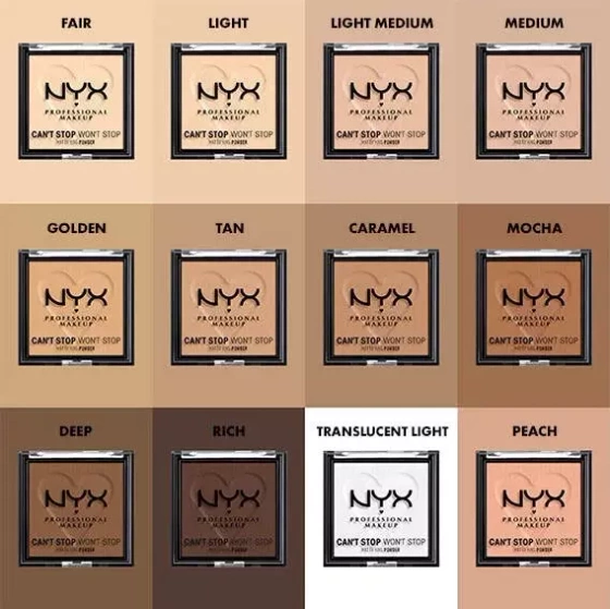 NYX PROFESSIONAL MAKEUP CAN'T STOP WON'T STOP МАТУЮЧА ПУДРА 04 MEDIUM 6Г