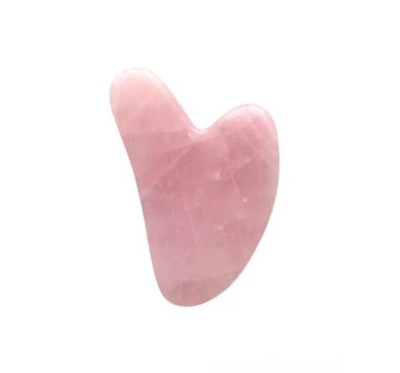 FLUFF GUA SHA STONE КАМЕНЬ ДЛЯ МАССАЖА ЛИЦА РОЗОВЫЙ КВАРЦ
