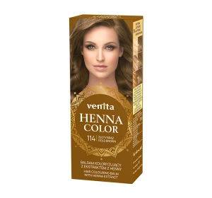 VENITA HENNA COLOR ТОНУЮЧИЙ БАЛЬЗАМ З ЕКСТРАКТОМ ХНИ 114 ЗОЛОТА БРОНЗА 75МЛ