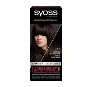 SYOSS PERMANENT COLORATION СТІЙКА ФАРБА 2_1 NATURAL BLACK BROWN