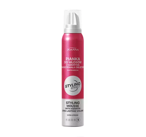 JOANNA STYLING EFFECT ПЕНКА ДЛЯ ВОЛОС ОЧЕНЬ СИЛЬНАЯ ФИКСАЦИЯ EXTRA STRONG 150МЛ