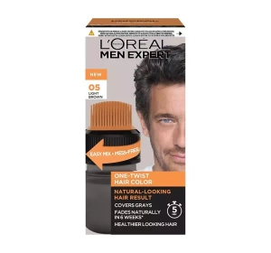 LOREAL MEN EXPERT ONE TWIST HAIR COLOR ФАРБА ДЛЯ ВОЛОССЯ ДЛЯ ЧОЛОВІКІВ 05 LIGHT BROWN 50МЛ