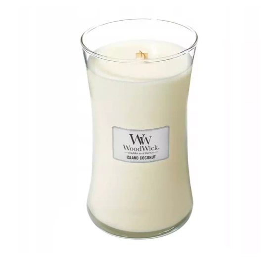 WOODWICK LARGE JAR CANDLE АРОМАТИЧЕСКАЯ СВЕЧА ISLAND COCONUT 610Г