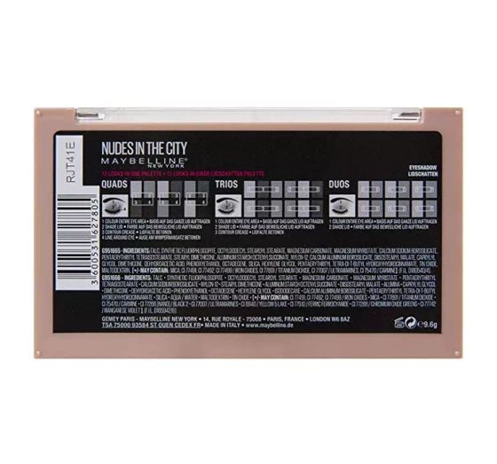 MAYBELLINE NUDES IN THE CITY ПАЛЕТКА ТЕНЕЙ ДЛЯ ВЕК 9,6Г