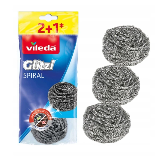 Vileda Glitzi Spiral скребок для посуду 3 штуки