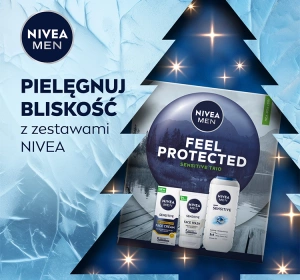 NIVEA MEN Feel Protected Sensitive Trio набір чоловічої косметики: гель для душу + гель для вмивання обличчя + крем для обличчя з SPF15