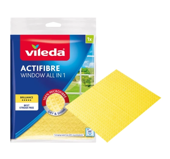 Vileda Actifibre Window All in 1 серветка для вікон з мікрофібри 1 штука