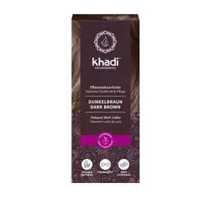 KHADI NATURAL HAIR COLOR ХНА ДЛЯ ФАРБУВАННЯ ВОЛОССЯ DARK BROWN