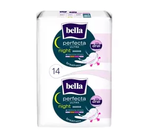BELLA PERFECTA ULTRA NIGHT GREEN ГИГИЕНИЧЕСКИЕ ПРОКЛАДКИ С КРЫЛЬЦАМИ 14 ШТУК