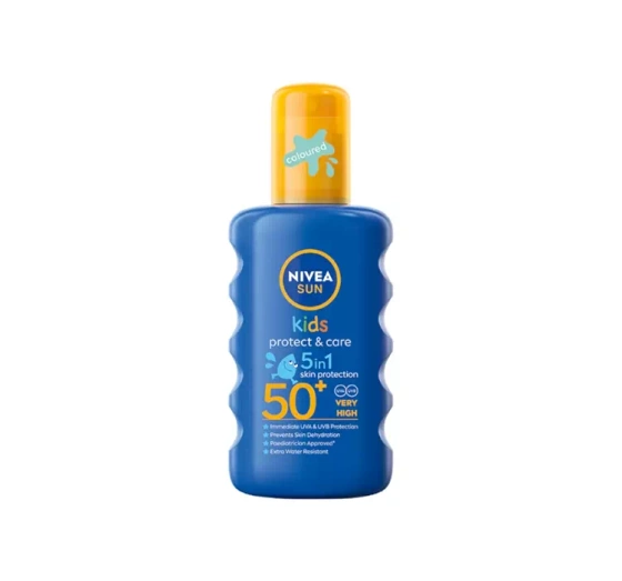 NIVEA SUN KIDS COLOURED PROTECT & CARE ЗАЩИТНЫЙ СПРЕЙ ДЛЯ ДЕТЕЙ SPF50+ 200МЛ