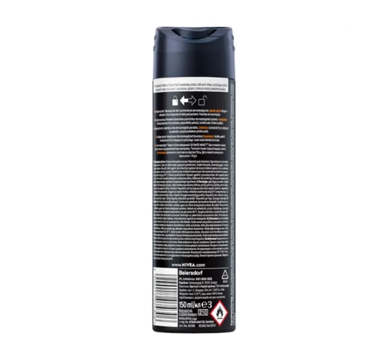 NIVEA MEN BLACK&WHITE INVISIBLE ULTIMATE IMPACT 5IN1 АНТИПЕРСПІРАНТ-СПРЕЙ ДЛЯ ЧОЛОВІКІВ 150МЛ