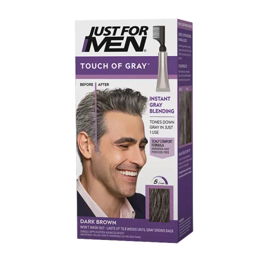 JUST FOR MEN ШАМПУНЬ ПРОТИВ СЕДИНЫ T-45 DARK BROWN 40Г