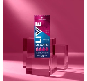 SCHWARZKOPF LIVE DROPS НАПІВСТІЙКА ФАРБА ДЛЯ ВОЛОССЯ PETAL PINK 30МЛ