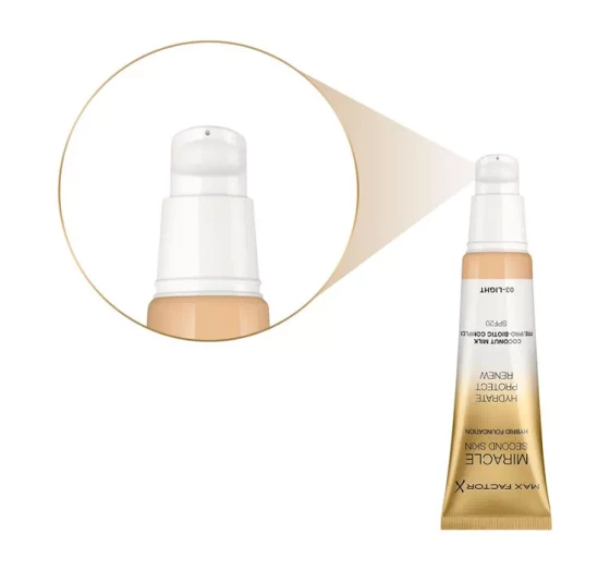 MAX FACTOR MIRACLE SECOND SKIN ТОНАЛЬНИЙ ЗАСІБ 03 LIGHT 30МЛ