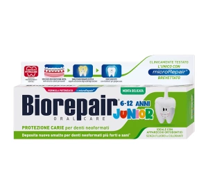 Biorepair Junior зубная паста для детей 6-12 лет Нежная Мята 75 мл