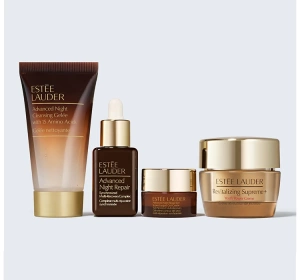 Estée Lauder Get Ready Routine Skincare Set Cleanse + Repair + Moisturize набор косметики средство для снятия макияжа 30 мл + сыворотка 15 мл + крем под глаза 5 мл + крем 7 мл