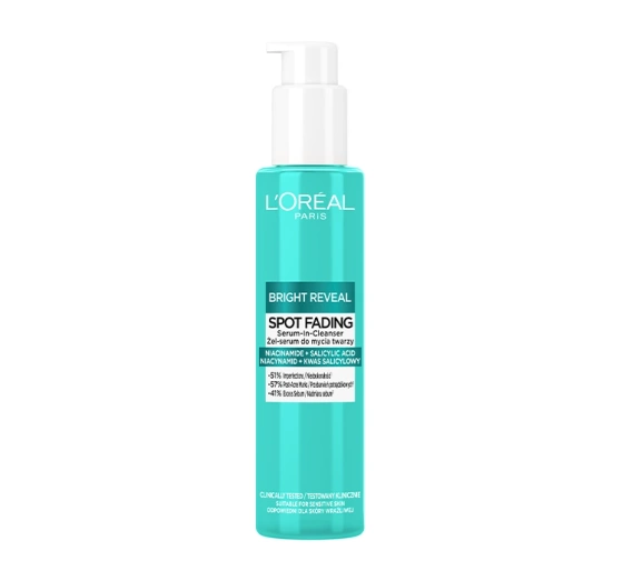 LOREAL BRIGHT REVEAL ГЕЛЬ-СИРОВАТКА ДЛЯ ВМИВАННЯ ОБЛИЧЧЯ 150МЛ