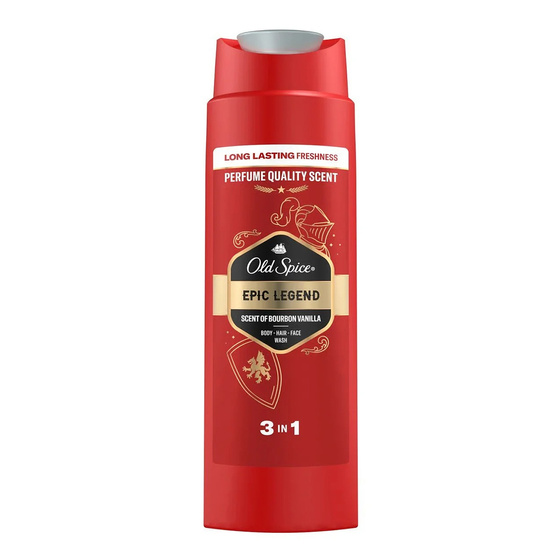 Натисніть на картинку, щоб її збільшити Old Spice Epic Legend Bourbon Vanilla парфумований гель для душу 3 в 1 для чоловіків 400 мл
