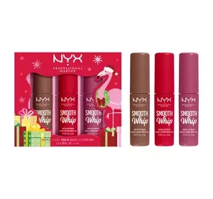 NYX PROFESSIONAL MAKEUP FA LA LA L.A. LAND SMOOTH WHIP TRIO НАБІР ПОМАД ДЛЯ ГУБ 3x4МЛ