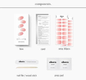 OHORA ГЕЛЕВІ НАКЛЕЙКИ ДЛЯ НІГТІВ PINK LATTE