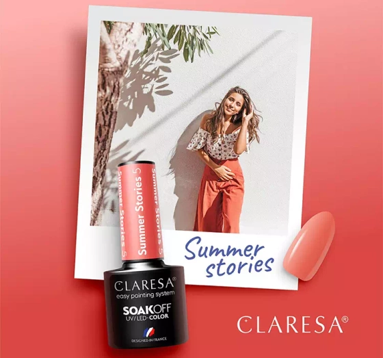 CLARESA SOAK OFF ГЕЛЬ-ЛАК SUMMER STORIES 5 5МЛ