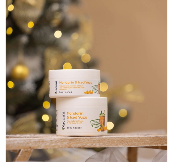 Натисніть на картинку, щоб її збільшити NACOMI MANDARIN & ICED YUZU ПОДАРУНКОВИЙ НАБІР ПІЛІНГ ТІЛА + МУС ДЛЯ ТІЛА