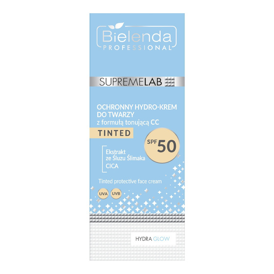 Bielenda Professional Supremelab Hydra Glow захисний гідрокрем для обличчя з тонуючою формулою CC SPF50 40 мл