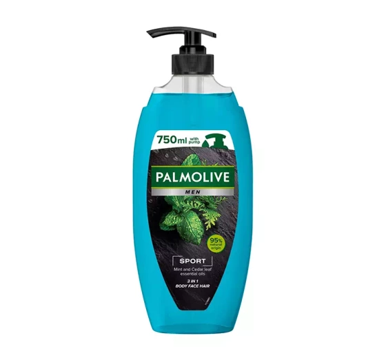 PALMOLIVE MEN SPORT ГЕЛЬ ДЛЯ ДУШУ 3В1 ДЛЯ ТІЛА, ОБЛИЧЧЯ ТА ВОЛОССЯ 750МЛ