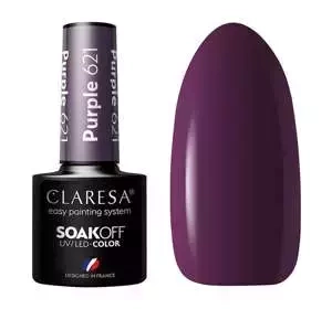 CLARESA SOAK OFF ГЕЛЬ-ЛАК PURPLE 621 5Г
