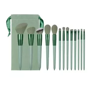 НАБОР КИСТЕЙ ДЛЯ МАКИЯЖА В ПЛЮШЕВОМ МЕШОЧКУ 13 ШТУК