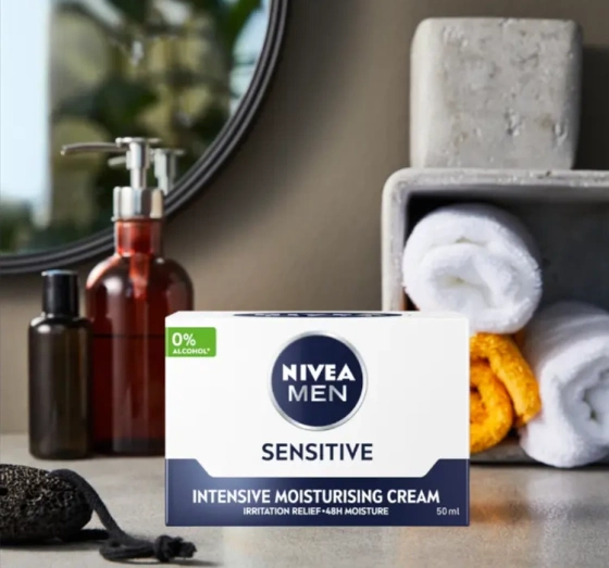 NIVEA MEN SESITIVE FACE CREAM УВЛАЖНЯЮЩИЙ КРЕМ ДЛЯ ЛИЦА 50МЛ