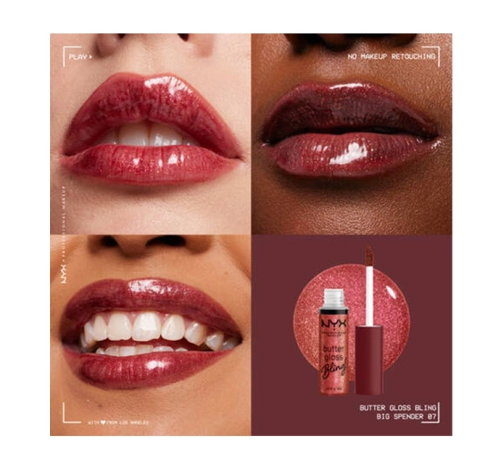 NYX PROFESSIONAL MAKEUP BUTTER GLOSS BLING БЛЕСК ДЛЯ ГУБ 07 BIG SPENDER 8МЛ