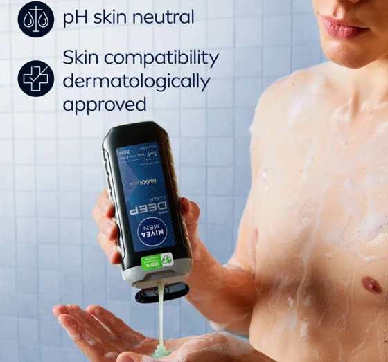 NIVEA MEN DEEP ГЕЛЬ ДЛЯ ДУШУ З АКТИВОВАНИМ ВУГІЛЛЯМ 250МЛ