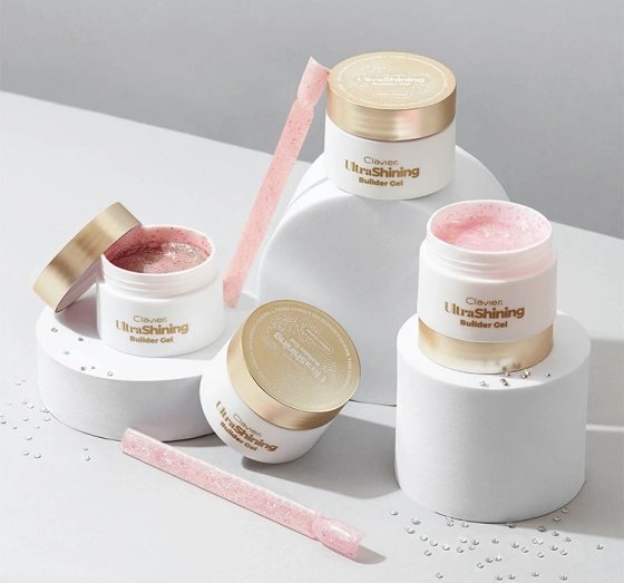 Clavier UltraShining Builder Gel, Glitter & Flakes ультраблестящий гель для наращивания ногтей 04 Call Me Queen 30 г