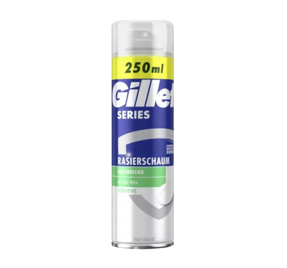GILLETTE SERIES 3X ПІНА ДЛЯ ГОЛІННЯ З АЛОЕ ДЛЯ ЧУТЛИВОЇ ШКІРИ 250МЛ