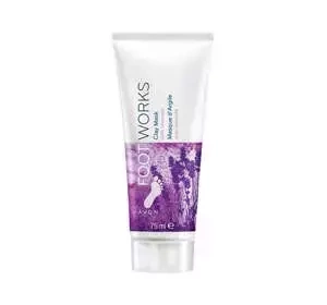 AVON FOOT WORKS CLAY MASK ЗГЛАДЖУВАЛЬНА МАСКА ДЛЯ СТОП З ЛАВАНДОЮ 75МЛ