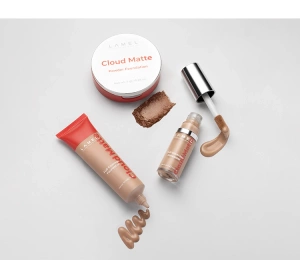 Lamel Cloud Matte кроющий матирующий тональный крем для лица 02N Porcelain 30мл