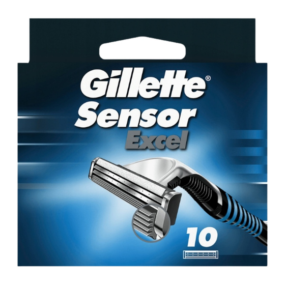 Натисніть на картинку, щоб її збільшити GILLETTE SENSOR EXCEL ЗМІННІ ЛЕЗА ДЛЯ БРИТВИ 10 ШТУК