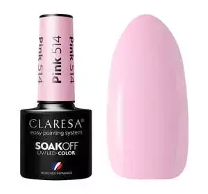 CLARESA SOAK OFF ГЕЛЬ-ЛАК PINK 514 5МЛ