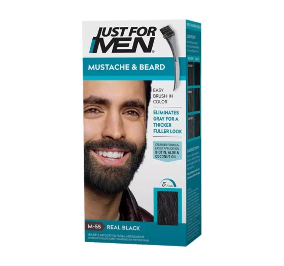 JUST FOR MEN ГЕЛЬ ДЛЯ ФАРБУВАННЯ ВОЛОССЯ І БОРОДИ M-55 REAL BLACK