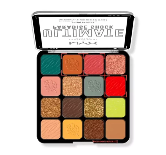 Нажмите на картинку, чтобы ее увеличить NYX PROFESSIONAL MAKEUP ULTIMATE ПАЛИТРА ТЕНЕЙ ДЛЯ ВЕК PARADISE SHOCK 12,8Г