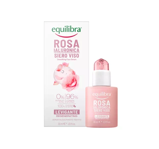 EQUILIBRA ROSA РОЗГЛАДЖУЮЧА ТРОЯНДОВА СИРОВАТКА З ГІАЛУРОНОВОЮ КИСЛОТОЮ 30 МЛ