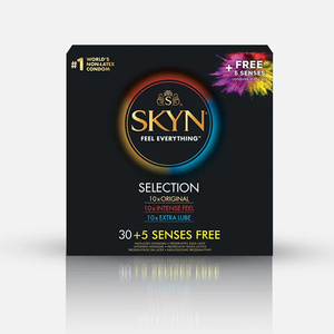 SKYN SELECTION+ БЕЗЛАТЕКСНІ ПРЕЗЕРВАТИВИ 35 ШТ