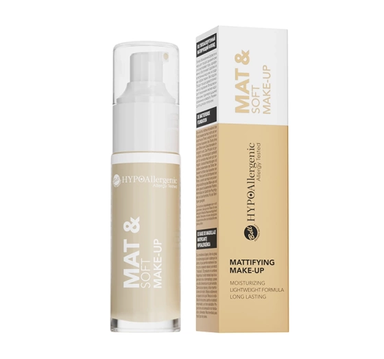 Нажмите на картинку, чтобы ее увеличить BELL HYPOALLERGENIC MAT SOFT MAKE UP ФЛЮИД ДЛЯ МАТИРОВАНИЯ 03 SUNNY BEIGE 30Г