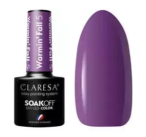 CLARESA SOAK OFF ГЕЛЬ-ЛАК WARMIN' FALL 5 5Г